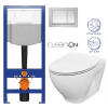 CERSANIT predstenový inštalačný systém s tlačidlom chrom K97-509 + WC CERSANIT CLEANON MODUO + SEDADLO K97-526 509 MO1