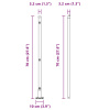 vidaXL plotové stĺpy s podložkami 26 ks Ø32mm 70cm pozinkovaná oceľ - Strieborná - 260995-277627