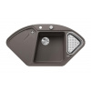 Blanco Delta II - Silgranitový drez, 104x56 cm, s ovládaním odtoku a príslušenstvom, InFino, sivá 527239