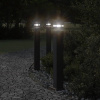 Vonkajšia stojaca lampa so zásuvkou čierna 80 cm hliník-ForU-4006407
