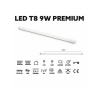 LED trubica T8 9W 4000K 60cm sklenená PREMIUM