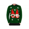 Textilomanie Vianočný sveter dámsky GNOME tmavo zelený - rôzne veľkosti Veľkosť: XL