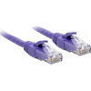 LINDY 48126 RJ45 sieťové káble, prepojovacie káble CAT 6 U/UTP 7.50 m fialová s ochranou 1 ks; 48126