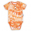 Dojčenské bavlnené body s krátkym rukávom Nicol Tomi oranžová