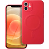 Silikónové puzdro na Apple iPhone 12 Silicone Mag Cover červené