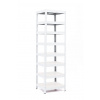 Policový regál Trestles RH 2200x600x400, nosnosť 2000 kg, 8 políc Farba: biela, Typ police: biela HDF 5 mm