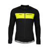 Pánsky cyklistický dres Scott Shirt M's RC Warm LS – Black / Sulphur Yellow
