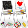 Magnetická otočná tabuľa Ricokids - sivá