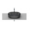 Roca Round umývadlo 55x39 cm oválny pultové umývadlo čierna A3270Y1080