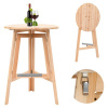 Skladací barový stôl 78 cm, jedľové drevo-ForU-45532