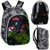 Školský batoh Coolpack Jimmy LED Avengers 18L so svietiacimi pásmi (Objavte nový školský batoh Coolpack Jimmy LED z kolekcie Disney Core Avengers, ktorý prichádza s vynikajúci bezpečnostným prvkom - s