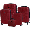 Bertoo Milano Cestovný kufor, červený set 5 v 1 MILANOWINERED_SET5V1