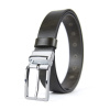 Kožený opasok MODERN SILVER, šírka 3.3cm, Ručná výroba na Slovensku - Olivová