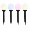Solárne svietidlá - Sférické solárne lampy pre záhradu, 4 ks, LED, 15 c (Solárne svietidlá - Sférické solárne lampy pre záhradu, 4 ks, LED, 15 c)