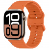 eses Športový silikónový remienok so zapínaním na sponu pre Apple Watch 42 mm/44 mm/45 mm/46 mm/49 mm Farba: oranžová