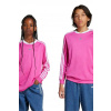 Detské tričko s dlhým rukávom adidas Originals ružová farba, s nášivkou, JW2845 146
