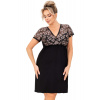 Donna Nočná košieľka Violetta Maxi - viskóza Čierna 4XL(48)