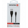 Swissten 71504301 USB/Micro USB, 1,5m, černý