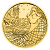 Česká mincovna Zlatá poluncová medaila Povesti českých hradov - Šialená rybárka na Bítove proof 15,56 g