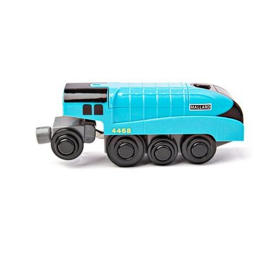 Bigjigs Rail Elektrická lokomotiva Mallard modrá