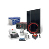 Solární sestava ostrovní SOLARFAM 180Wp, 12V, baterie 100Ah, měnič 230VAC 600W (04280339)