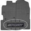 Gumové koberčeky do auta RIGUM - ČIERNE - EMBLEMAT SPORT