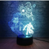 3Dmix 3DL-SMRT050 – 3D LED nočná lampa - Avengers – Ironman, Spider-man, Batman (Smart)