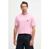 Tommy Hilfiger basic tričko pánske bavlnené SUMMER MW0MW43066 ružová M