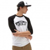 Vans Otw Raglan White Black Pánske Tričká Veľkosť S