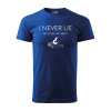 Sablio Tričko s potlačou I never lie - modré 3XL