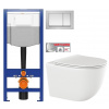 CERSANIT predstenový inštalačný systém s tlačidlom chrom K97-509 + WC INVENA TINOS + SEDADLO K97-526 509 NO1
