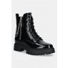 Členkové topánky Guess FIORELO čierna farba, na plochom podpätku, FLTFRO ELE10 FLTFRO.ELE10.BLACK EUR 37