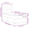 vidaXL Posteľ s matracom Svetlosivá 90x200 cm Zamat - Svetlosivá - 259968-276604