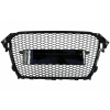 KITT Specials Badgeless Front Grille suitable for Audi A4 B8 Facelift (2012-2015) RS Design Honeycomb Piano Black With PDC Covers