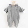 Zimná dojčenská kombinéza s kapucňou New Baby Frosty grey - Sivá - 80 (9–12m)