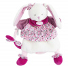 Plyšový zajačik na bábkové divadlo Bunny Hand Puppet Doudou et Compagnie ružový 28 cm od 0 mes