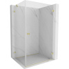 Mexen Lunar-B, pravostranný výklopný sprchový kút 90 x 70 cm, 8mm číre sklo, zlatý kartáčovaný - 832-090-070-55-00-P