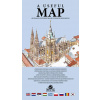 Praktická mapa centra Prahy s 69 ilustracemi historických památek modrá