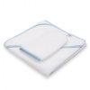 Detská froté osuška s kapuckou New Baby BASIC 80x80 bielo-modrá