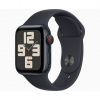 Apple Watch SE 2023 40mm (Temne Atramentový Hliník s Čiernym Športovým Remienkom), Veľkosť Remienka: S/M