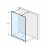 Jika Pure Sklenená stena pevná 120 cm na sprchovú vaničku 120 cmx80 cm a 120 cmx90 cm, s úpravou Jika Perla Glass, 120cm x200cm x200 cm H2674200026681