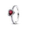 PANDORA Prsten Vyvýšené fuchsiové růžové srdce 54 198421C13-54