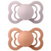 BIBS Supreme dudlíky z přírodního kaučuku 2ks 3-18m Pink Plum/Peach