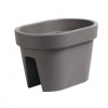 PROSPERPLAST kvetináč na zábradlie 39,6cm LOFLY RAILING DLOFR400-405U sivý plastový