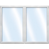 Plastové okno dvojkrídlové ESG ARON Basic biele 1300 x 1600 mm (1 / 2-1 / 2)