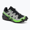 Pánske bežecké topánky Salomon Speedcross 6 GTX black/alloy/green gecko