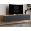 Závesná TV skrinka Asko Living, 180 cm, dub artisan/antracit