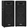 vidaXL Profesionálne pasívne hifi reproduktory 2 ks 1000 W čierne - Čierna - 1583-143462