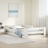 zahrada-XL Posteľný rám bez matraca biely 70x140 cm borovicový masív 855688