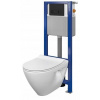 Cersanit AQUA 22 NÁDRŽ, WC MISA MILLE PLUS, DUROPLAST, ANTIBAKT., Soft Close, TLAČIDLO MOVI čierna matná S701-486